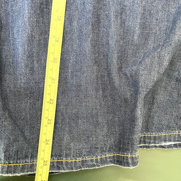 Soft Surroundings Womens Denim Blouse Jacket Size M Button Up Western Boho - Picture 9 of 11